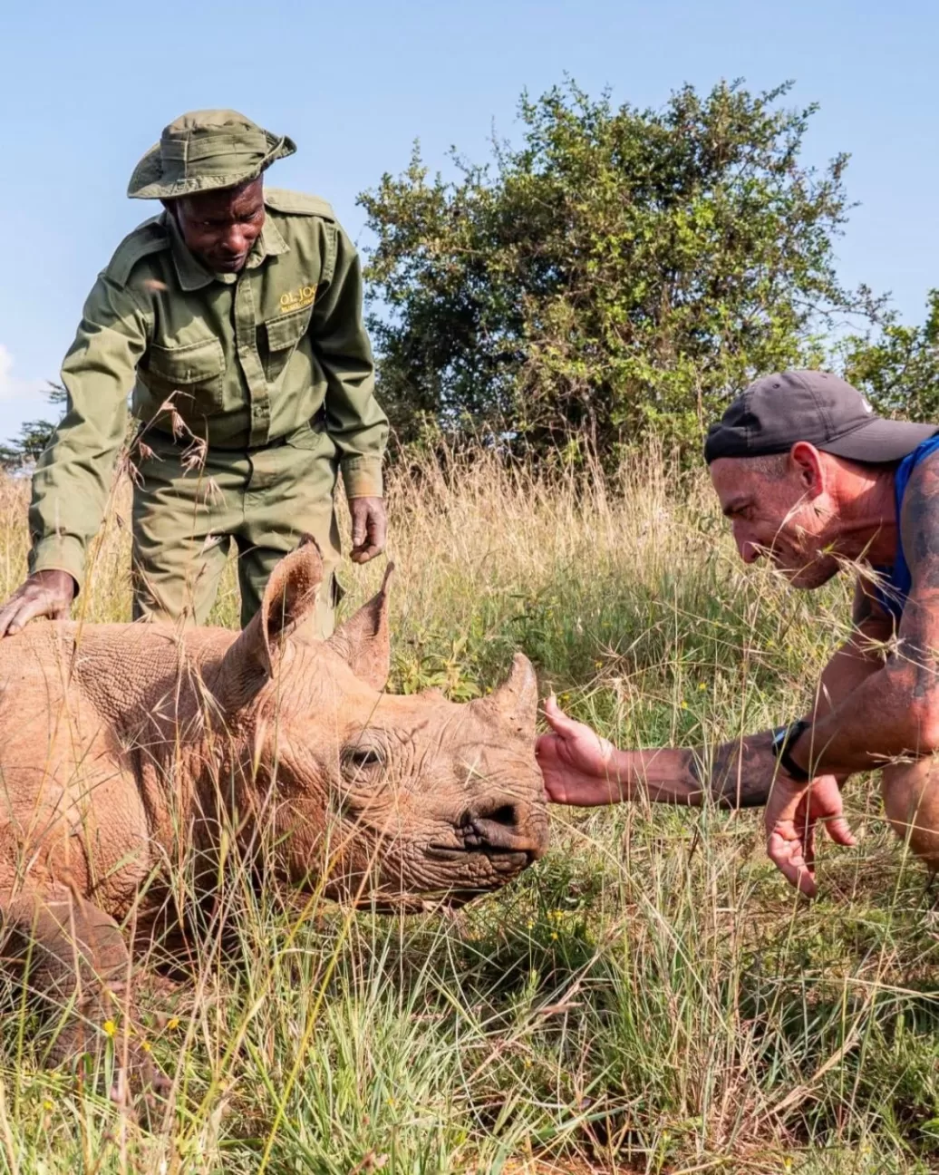 Chris Green visits his beloved rhinos in Kenya