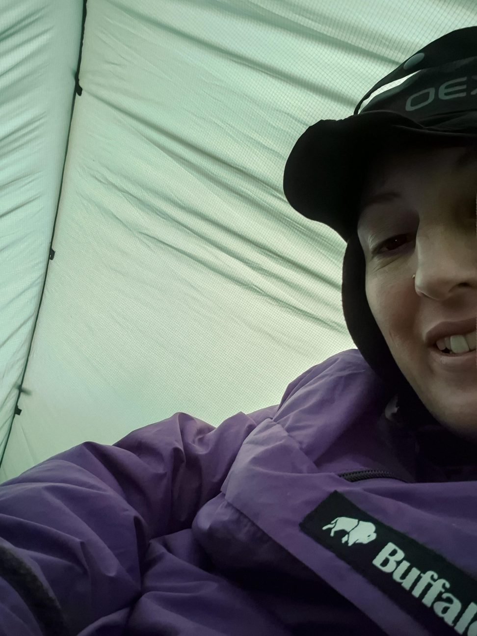 In my tent