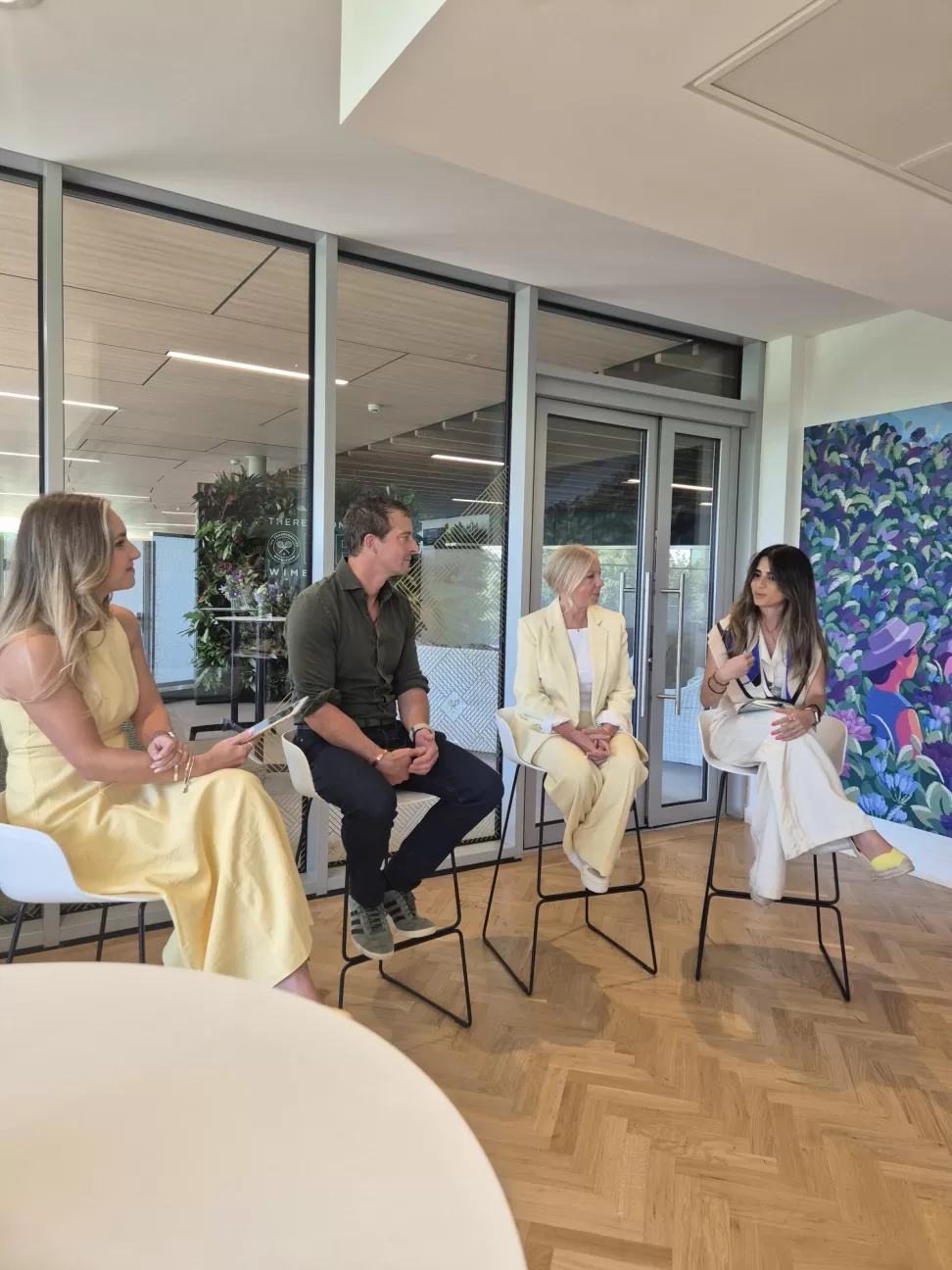From left: Abbie Dewhurst, Bear Grylls, Deborah Meaden, and Rita Maria El Zaghloul