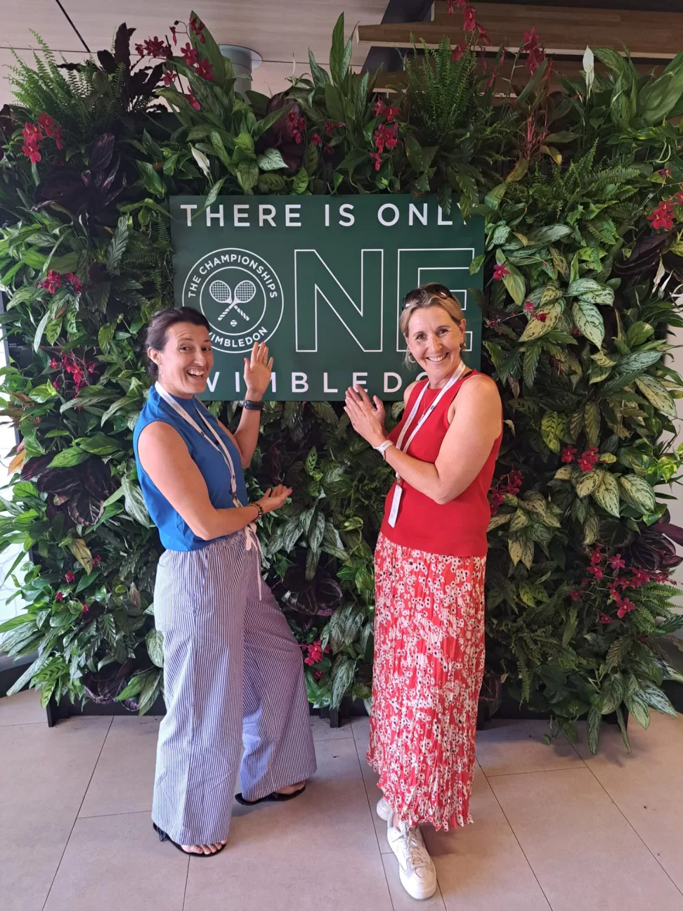 Kate Chapman (left) Head of Sustainability at London Marathon Events, and I